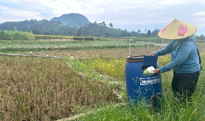 Một xã có 1.140 bể chứa, gom hơn 3 tấn bao gói thuốc BVTV mỗi năm